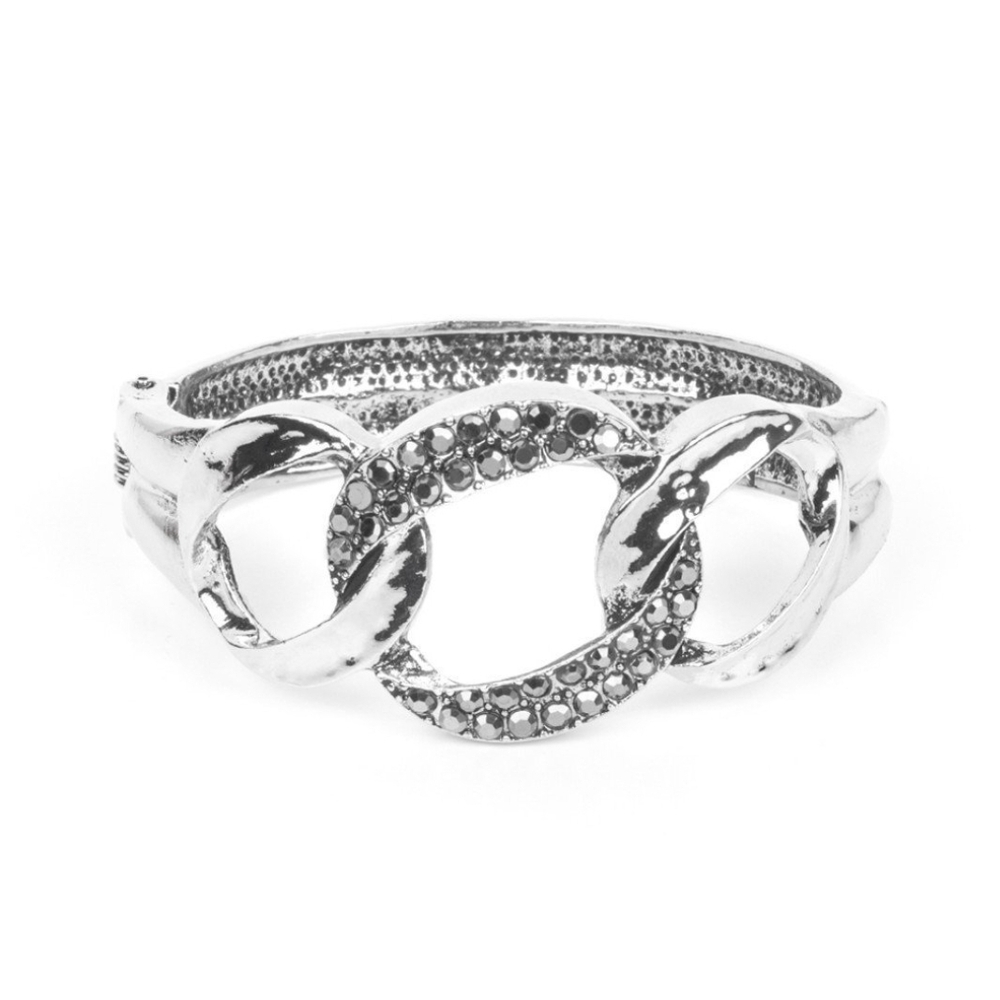 Paparazzi Silver Chain Link Bracelet with Sparkling Accents BOMBSHELL Squad